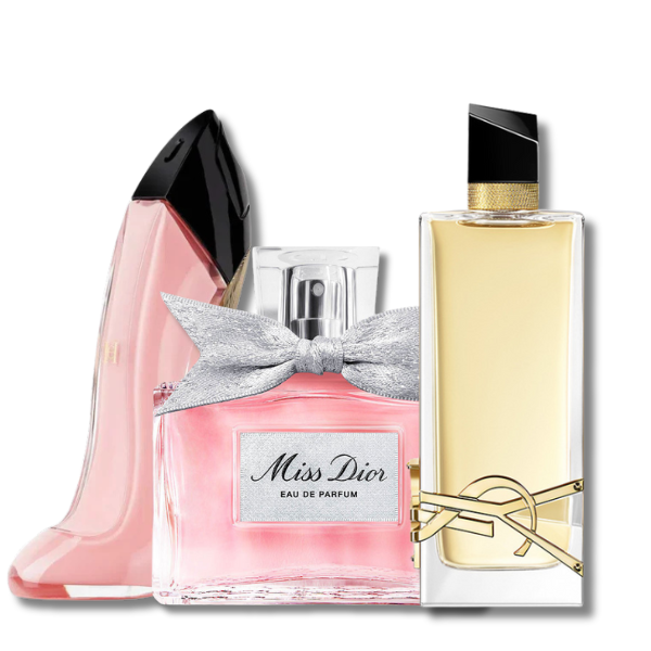 Set Promozionale 3 Profumi: Yves Saint Laurent LIBRE(Eau de Parfum), Carolina Herrera GOOD GIRL BLUSH (Eau de Parfum) and Dior MISS DIOR (Eau de Parfum) 3.4oz 100ml