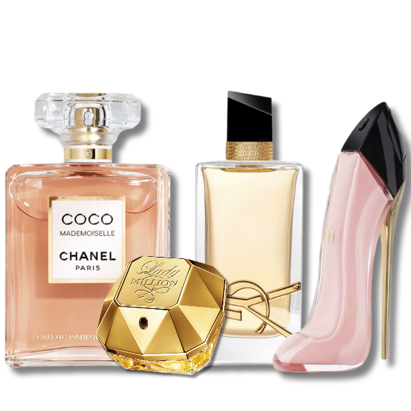 Set Promozionale 4 Profumi – Libre, Good Girl Blush, Coco Mademoiselle e Lady Million (100 ml | 3.4 oz)